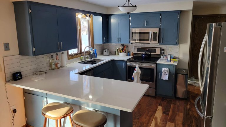 The interior of a house after being freshly painted